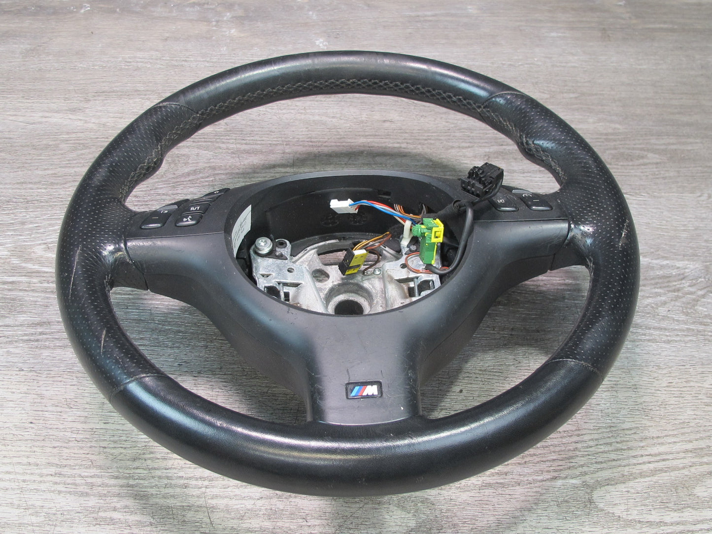 05-06 BMW E46 330Ci M54 M-sport Leather Steering Black w Controls OEM