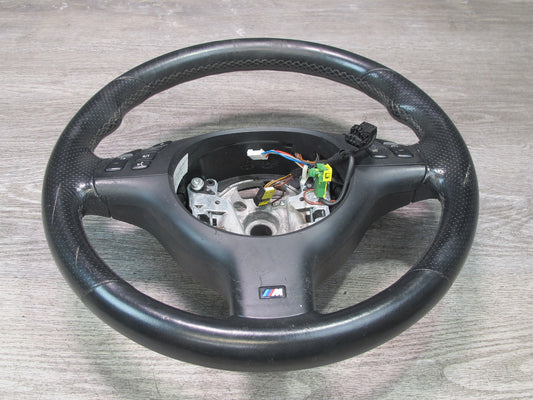 05-06 BMW E46 330Ci M54 M-sport Leather Steering Black w Controls OEM