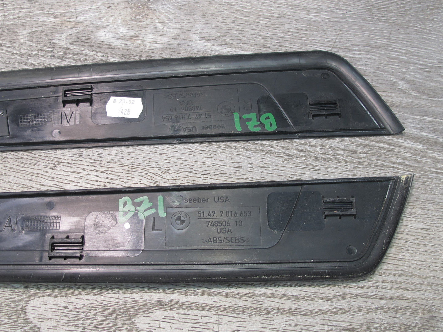 03-16 BMW E89 E86 E85 Z4 Set of 2 Left & Right Door Sill Scuff Plate Trim OEM