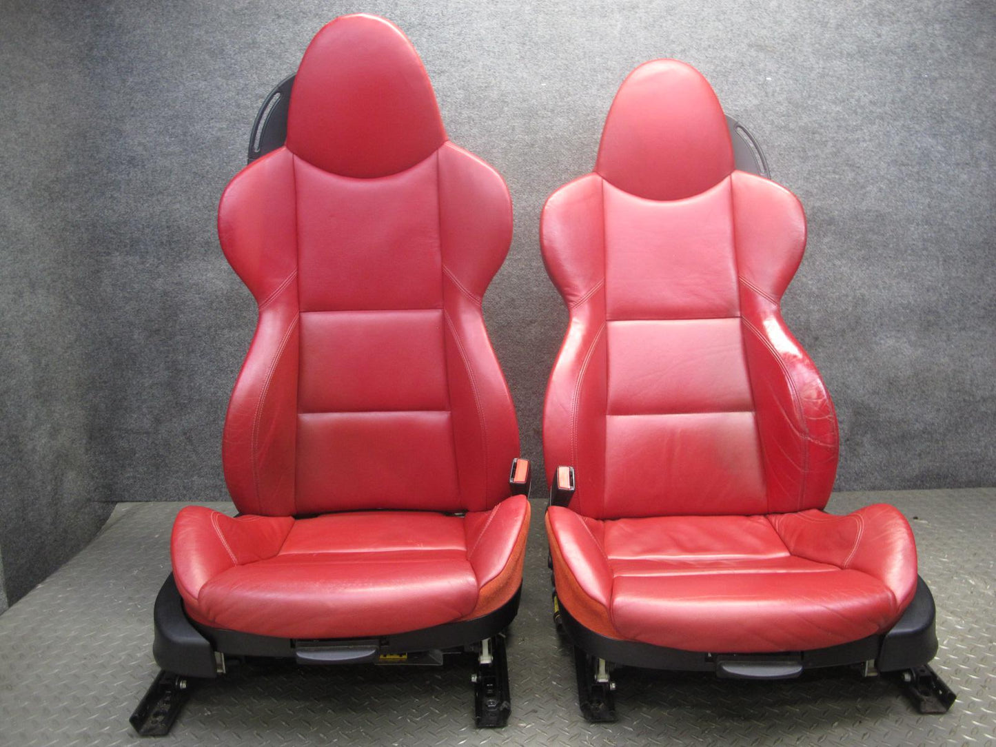 06-08 BMW E85 Z4 Set of 2 M Sport Front Left Right Heat Memory Leather Seat OEM