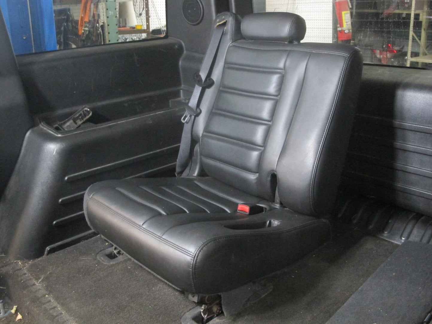 03-07 Hummer H2 Rear 3RD ROW Right Passenger Side Leather Seat Set of 2 Black