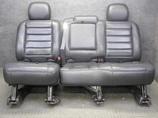 2005-2007 Hummer H2 Rear 2ND ROW Left & Right Side Leather Seat Set of 2 Black