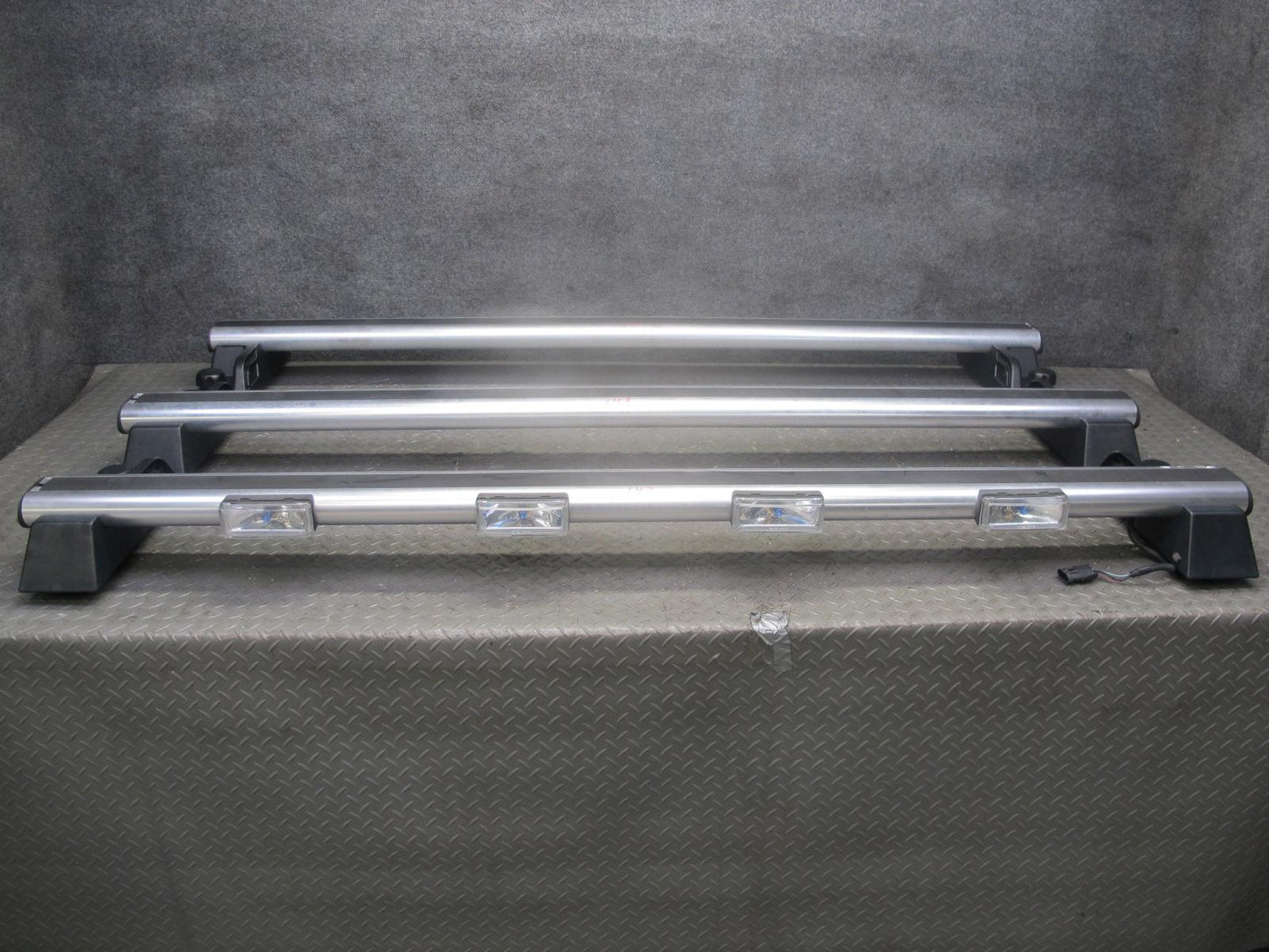 2003-2009 Hummer H2 Upper Roof Luggage Rack Rail Cross Cargo Bar Set of 3