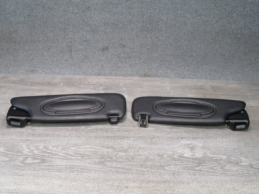 2001-2004 Porsche Boxster 986 Front Right & Left Side Sun Visor Shade Set Black