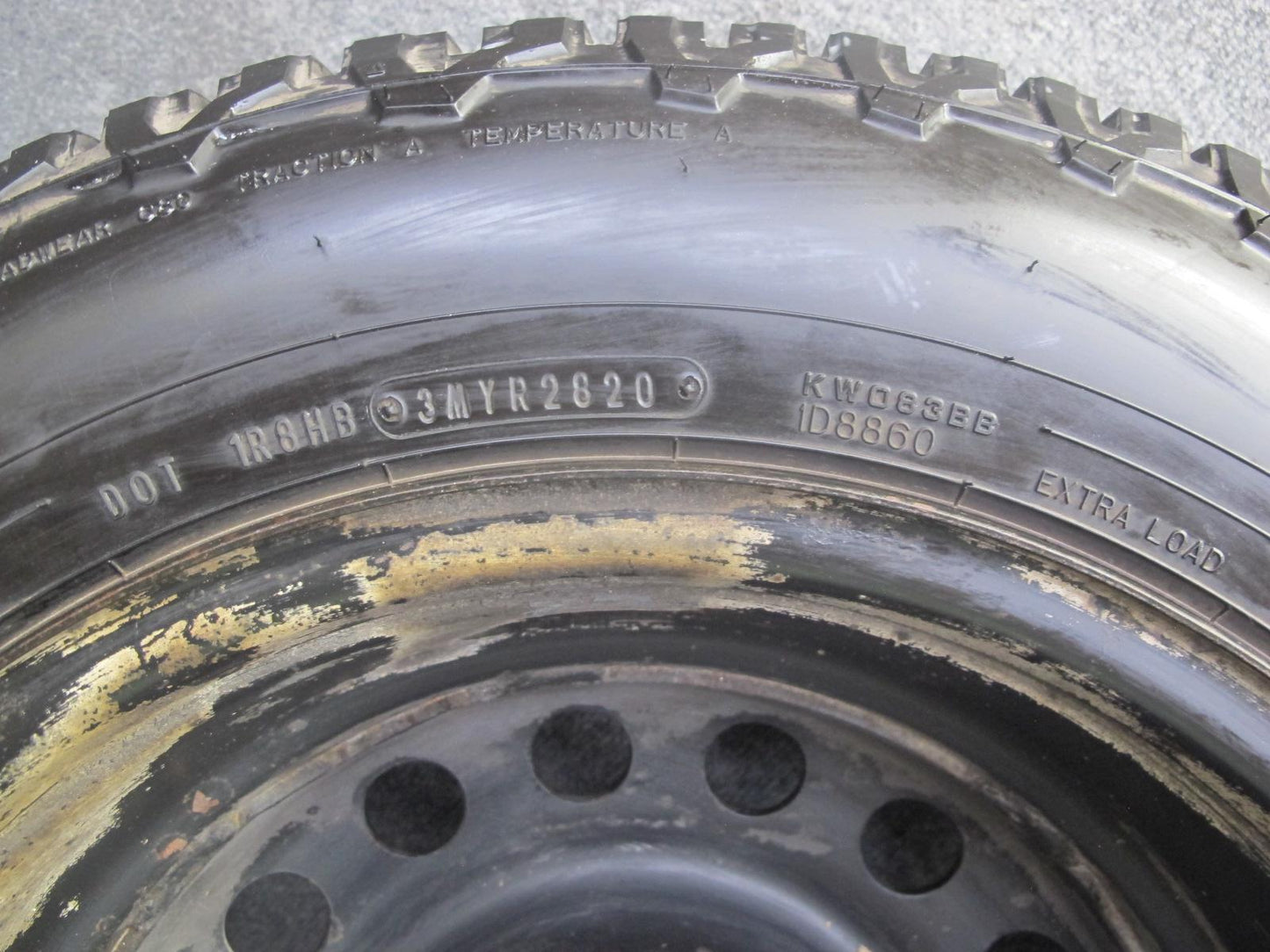 97-03 VW Eurovan T4 R16 16" Steel Wheel Rim 16x7J ET49 5x112 w 215/65 102H Tire