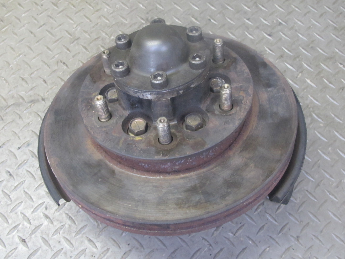 99-01 Isuzu Vehicross Front Left Spindle Knuckle Wheel Hub w Brake Rotor OEM