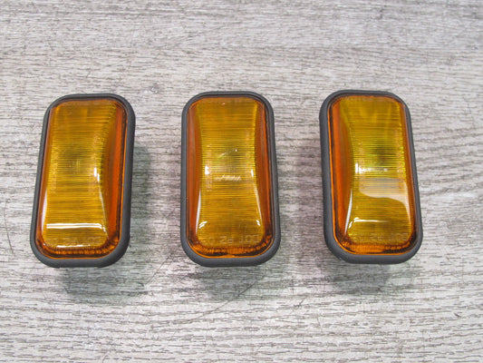 2003-2009 Hummer H2 Front Upper Clearance Marker Orange Light Lamp Set of 3