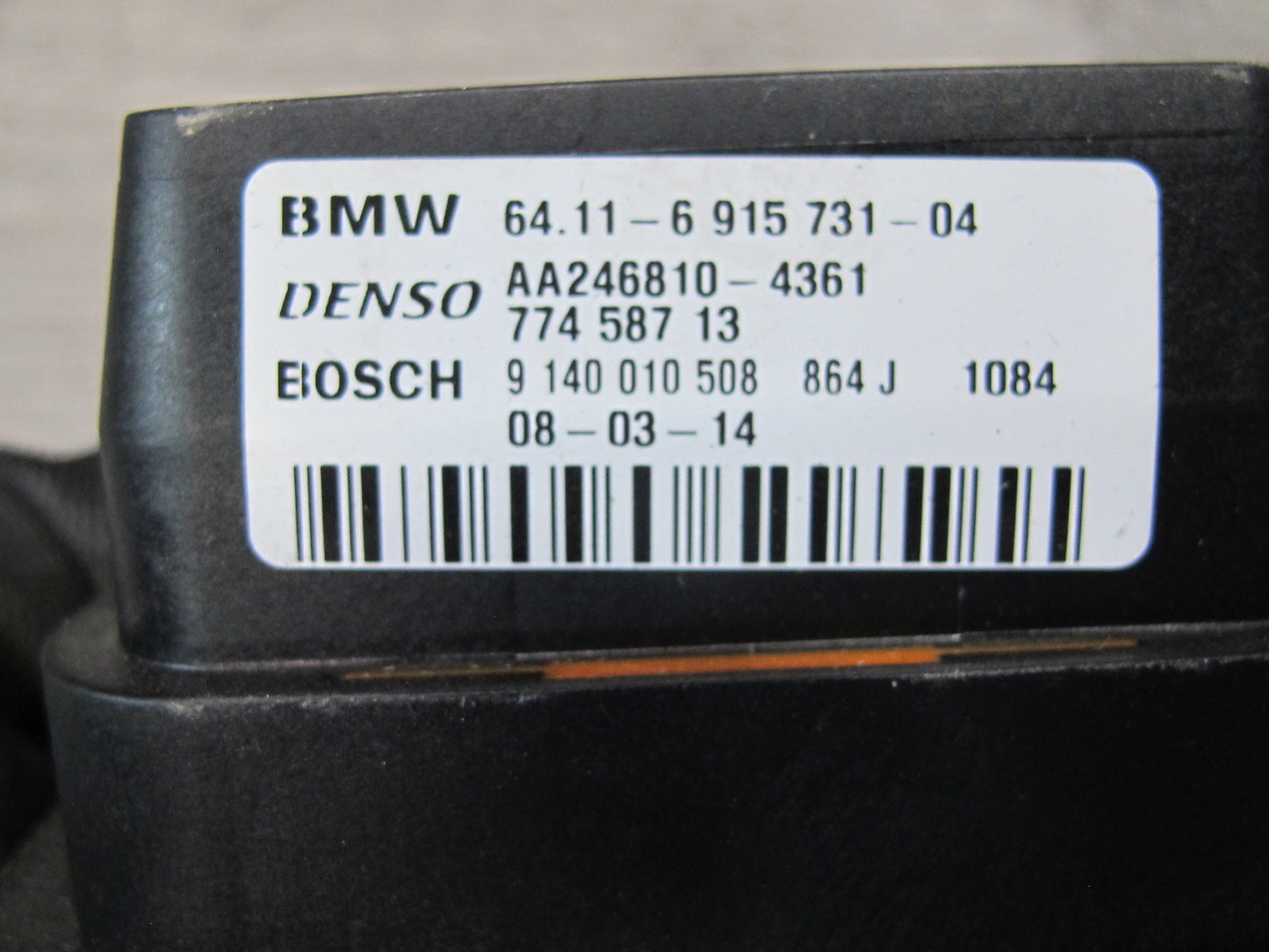 03-08 BMW E86 E85 Z4 A/C Heater Blower Motor Fan & Resistor OEM