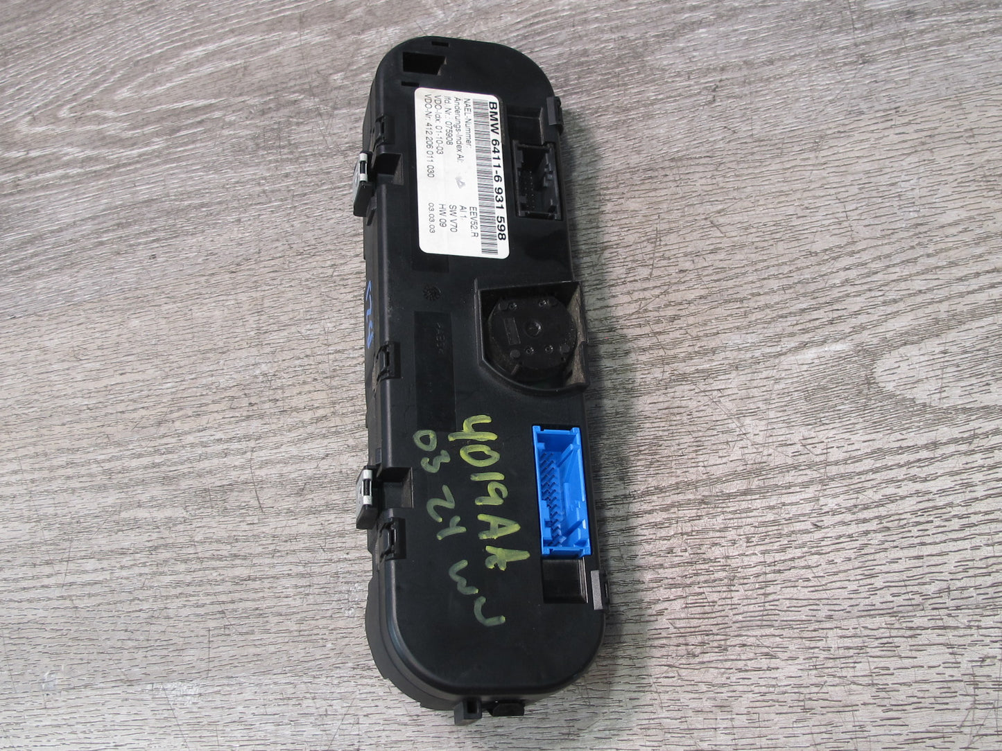 2003 BMW E85 Z4 A/C Air Conditioning Climate Control Switch Panel 6931598 OEM
