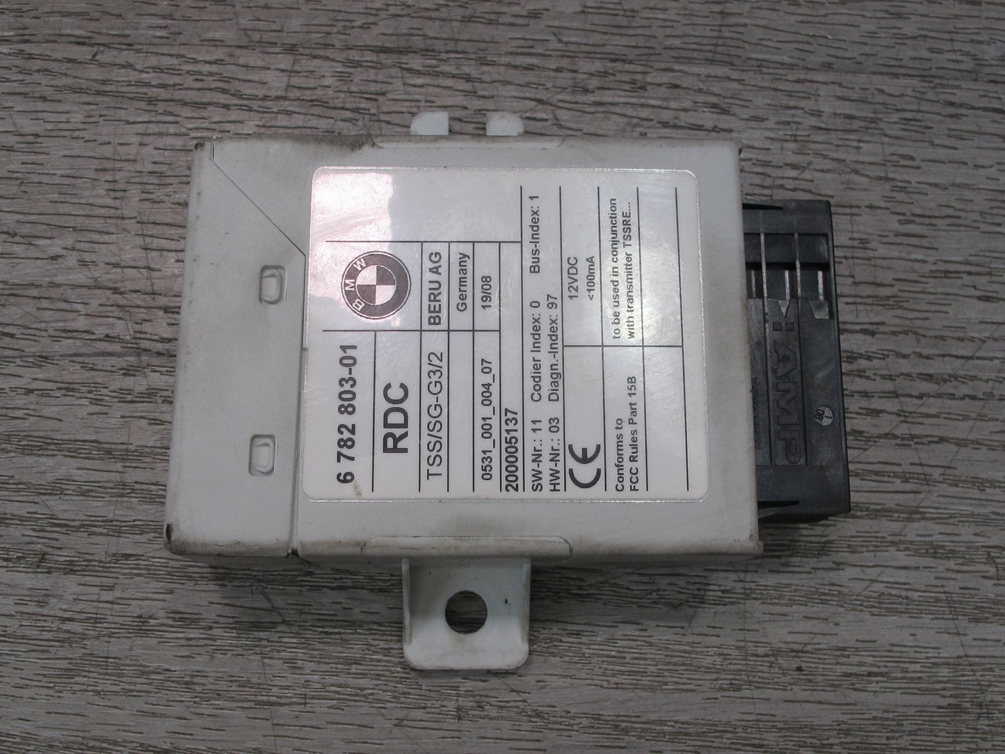 07-08 BMW E86 E85 Z4 3.0L 3.2L RDC TPMS Tire Pressure Monitor Sensor 6782803 OEM
