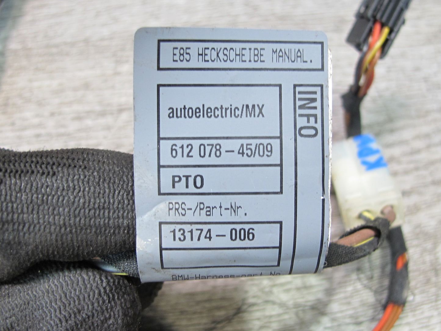 03-08 BMW E85 Z4 Convertible Set of 3 TOP Roof Wire Wiring Harness OEM