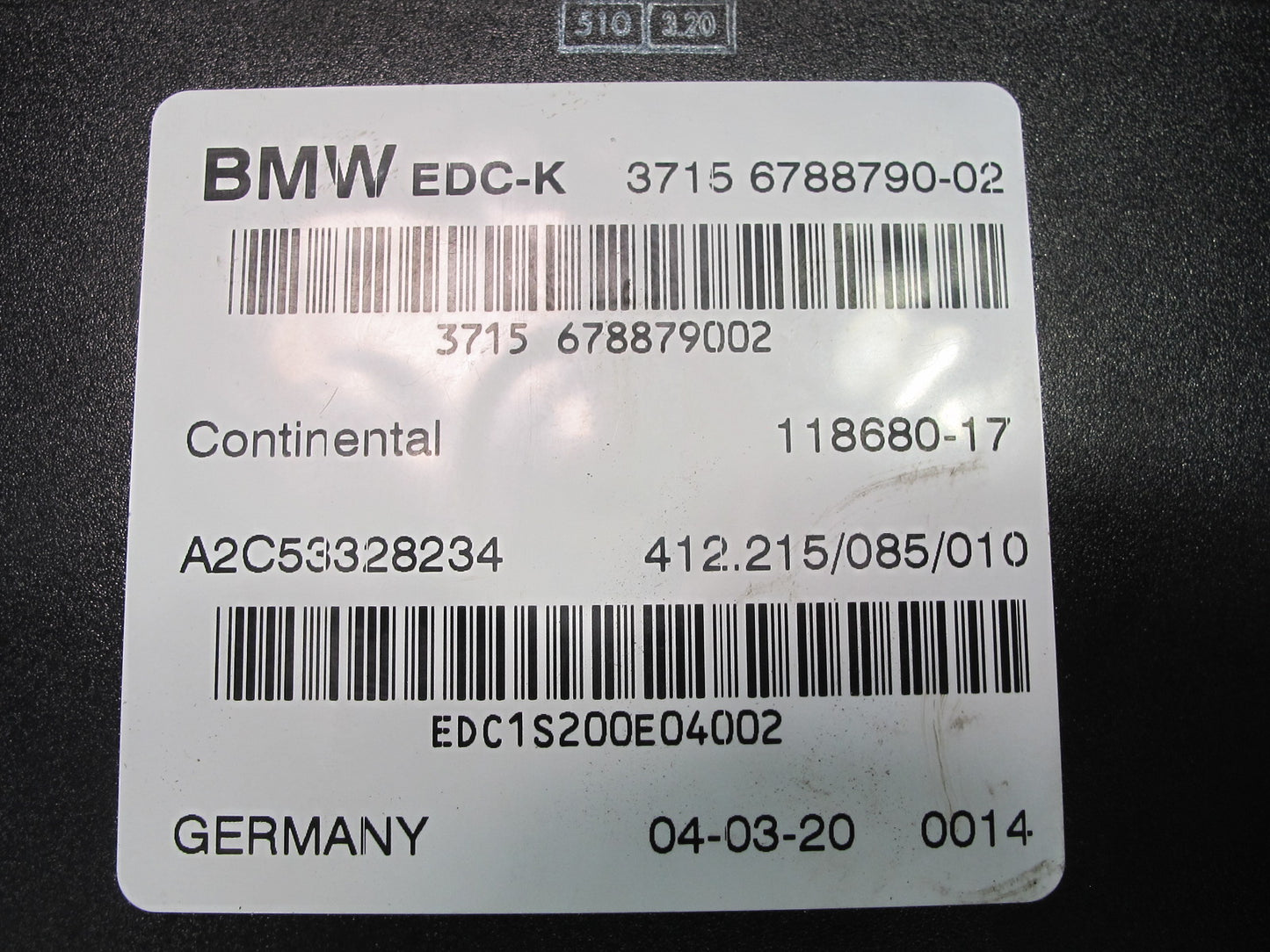 2008-2013 BMW E90 E92 E93 M3 Edc-k Suspension Control Module 6788790