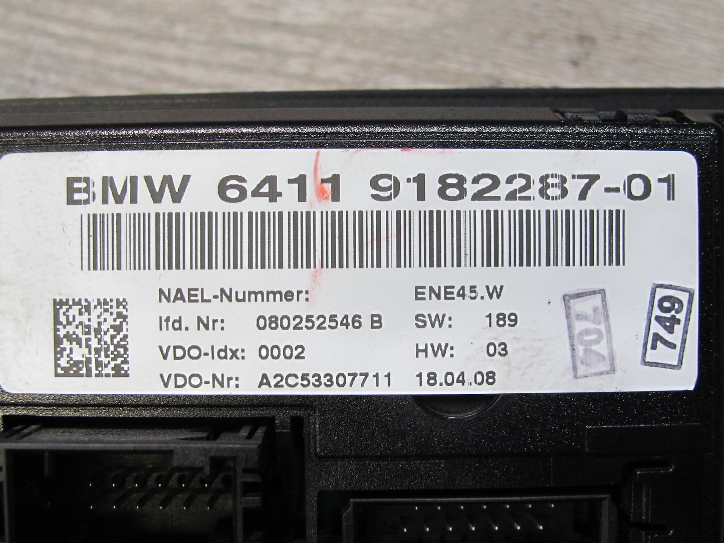 2008-2011 BMW E90 E91 M3 328i 335i A/C Heater Climate Control Switch 9182287