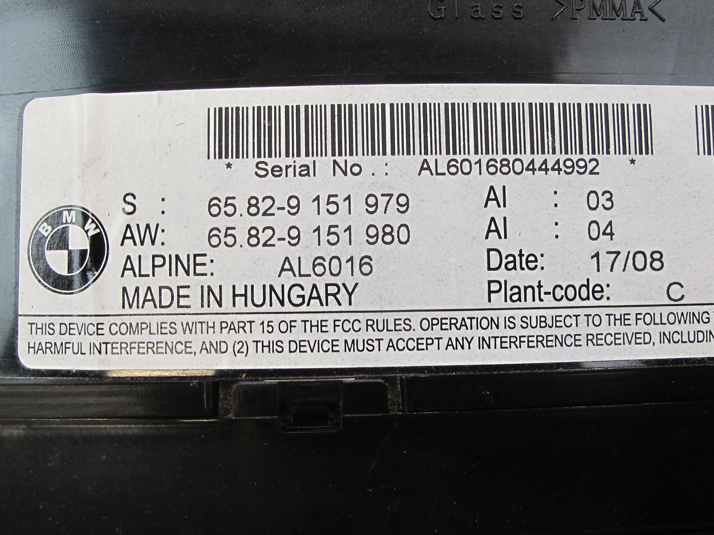 2008 BMW E90 M3 328i 335i Dash Navigation Information 8.8" Screen Display
