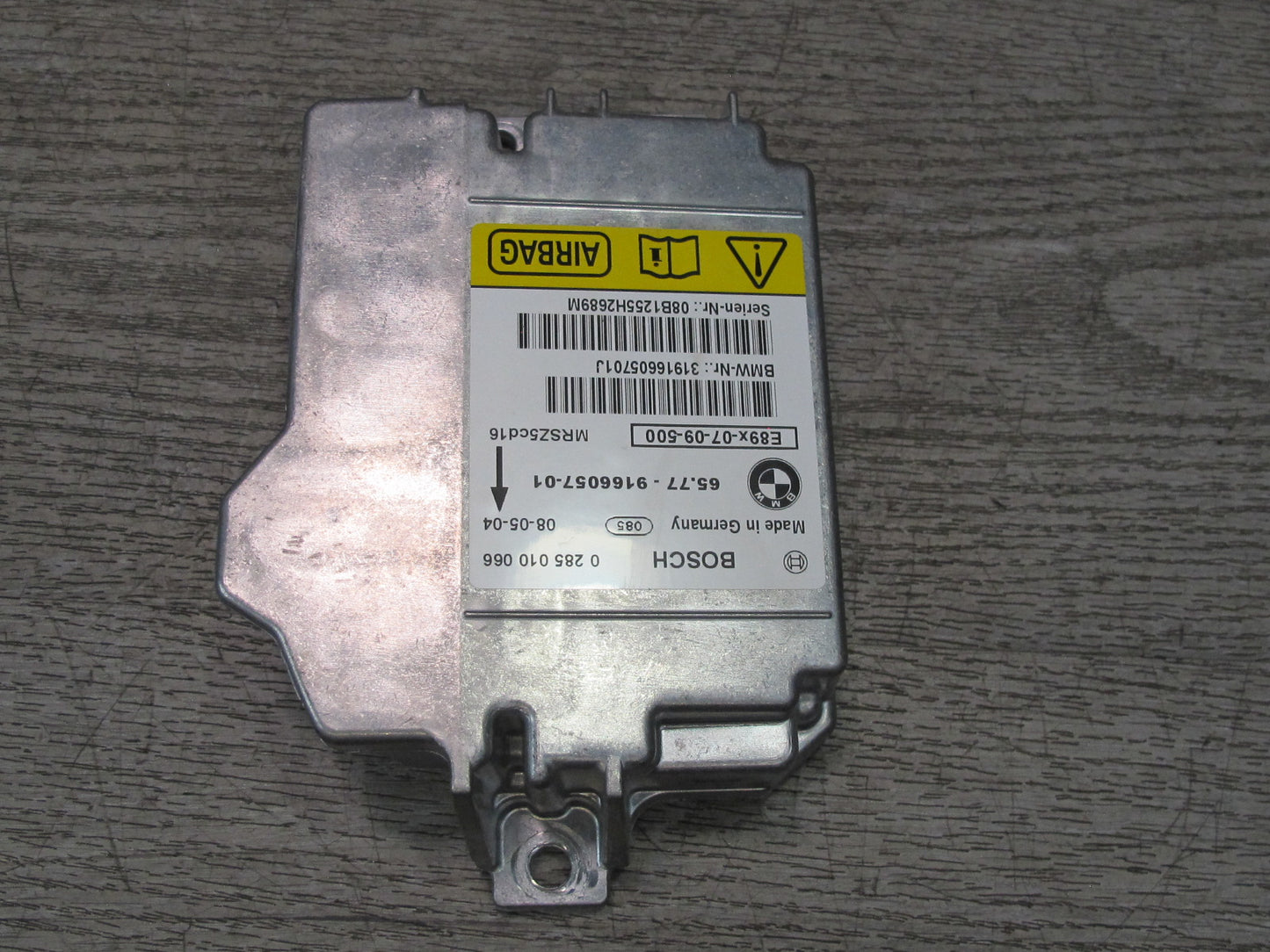 07-13 BMW E90 E92 E93 SRS AIRBAG SENSOR CONTROL MODULE 9166057 OEM