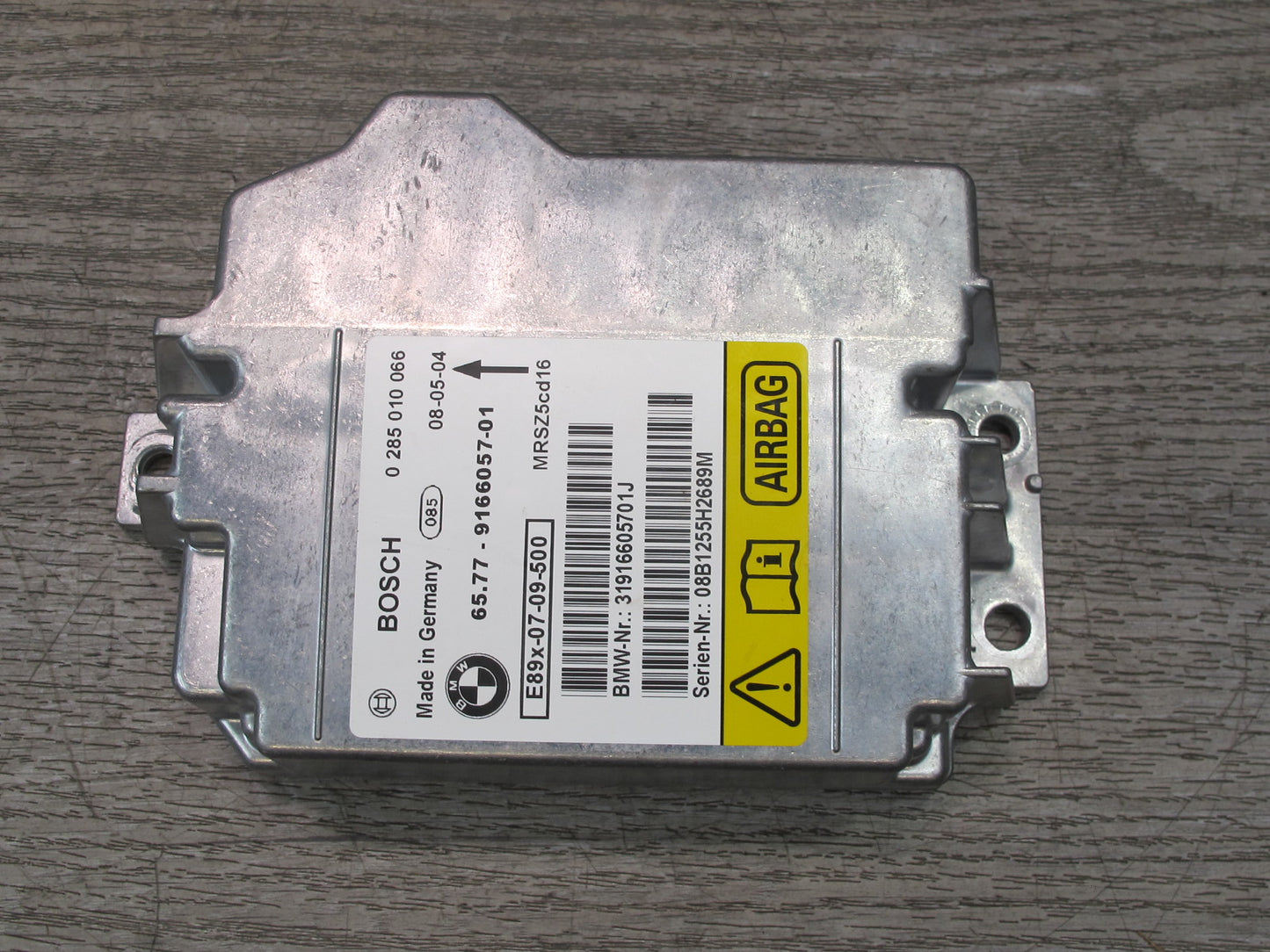 07-13 BMW E90 E92 E93 SRS AIRBAG SENSOR CONTROL MODULE 9166057 OEM