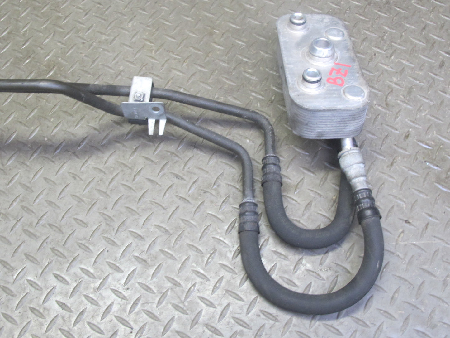 03-05 BMW E85 Z4 M54 Transmission Oil Cooler Heat Exchanger w Hose Line OEM