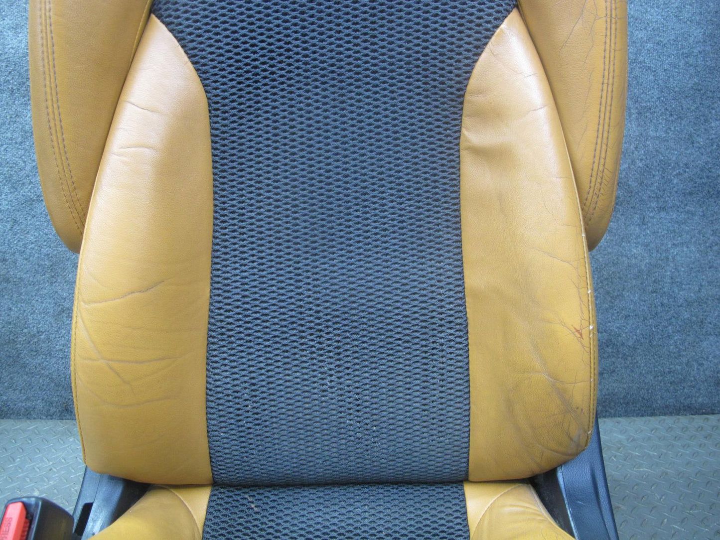 07-09 Nissan 350Z Z33 Convertible Left & Right Power Leather Seat Set Orange OEM