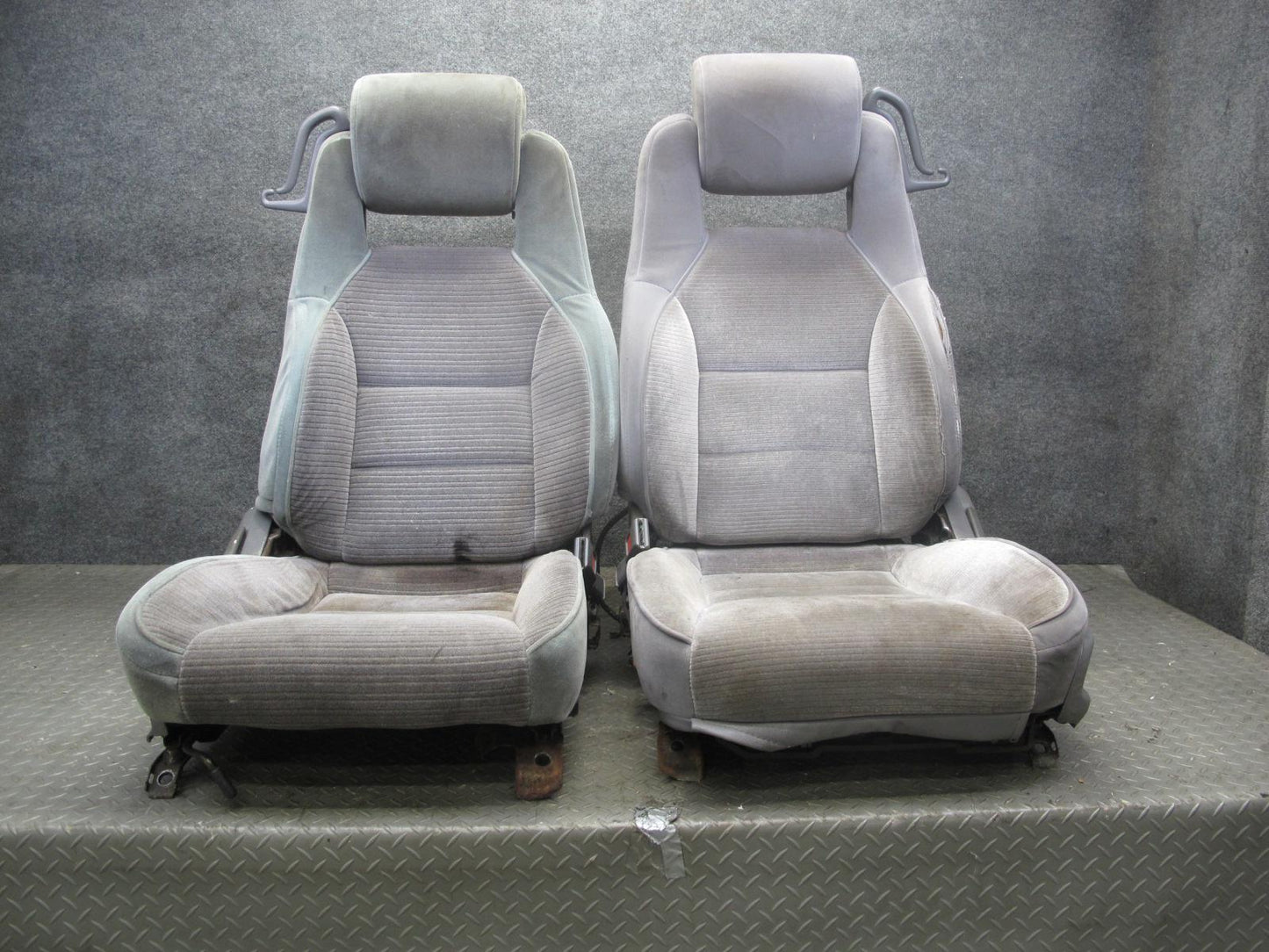 89-92 Toyota Supra MK3 Front & Rear Complete Cloth Seat Set Gray OEM