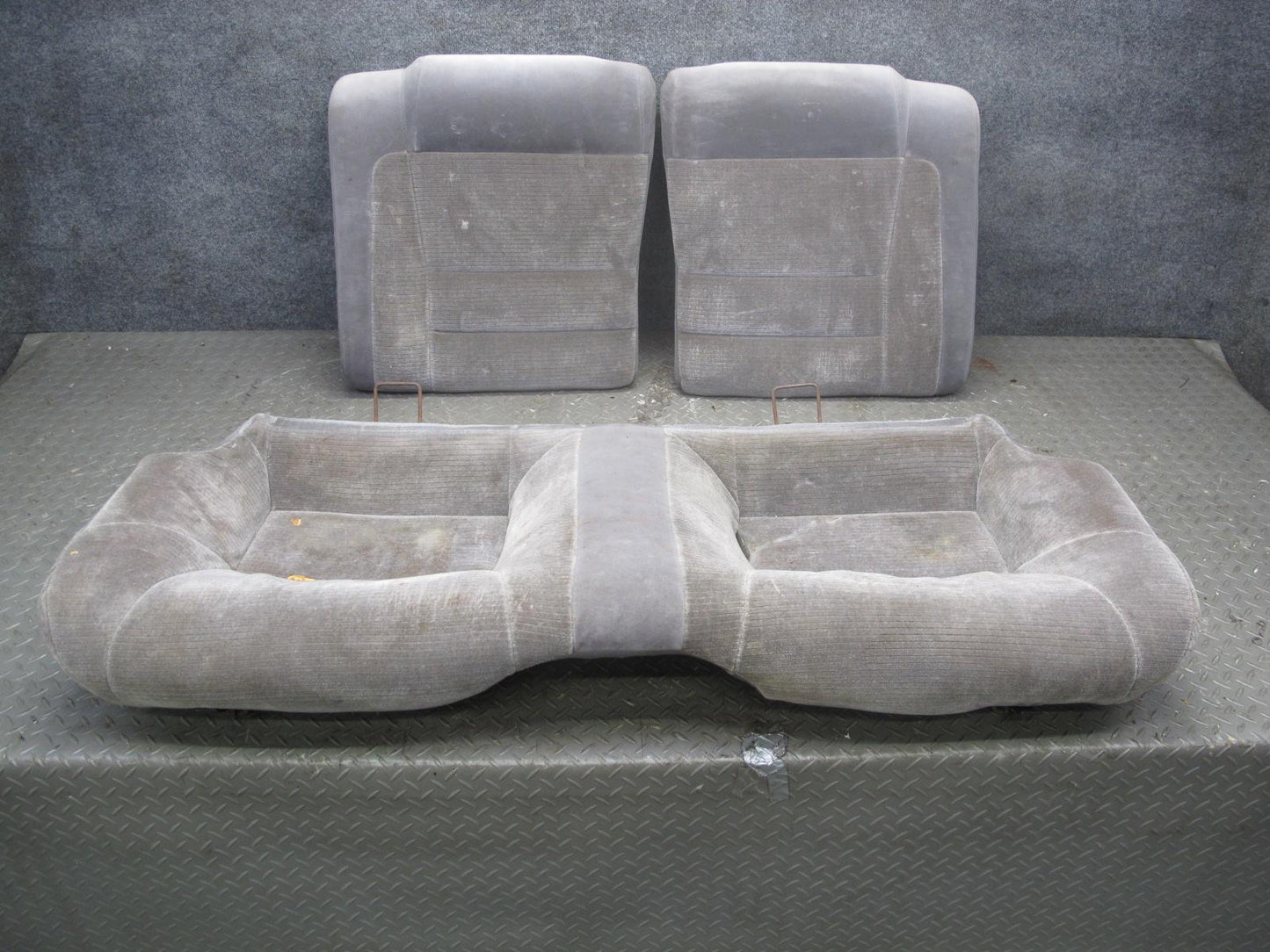 89-92 Toyota Supra MK3 Front & Rear Complete Cloth Seat Set Gray OEM
