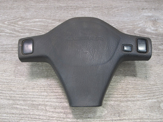 89-90 Toyota Supra MK3 MA70L Steering Horn w Cruise Control Switch Black OEM
