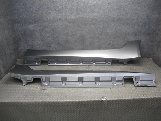 03-08 BMW E85 Z4 Set of 2 Left & Right Side Skirt Rocker Panel Molding Gray OEM
