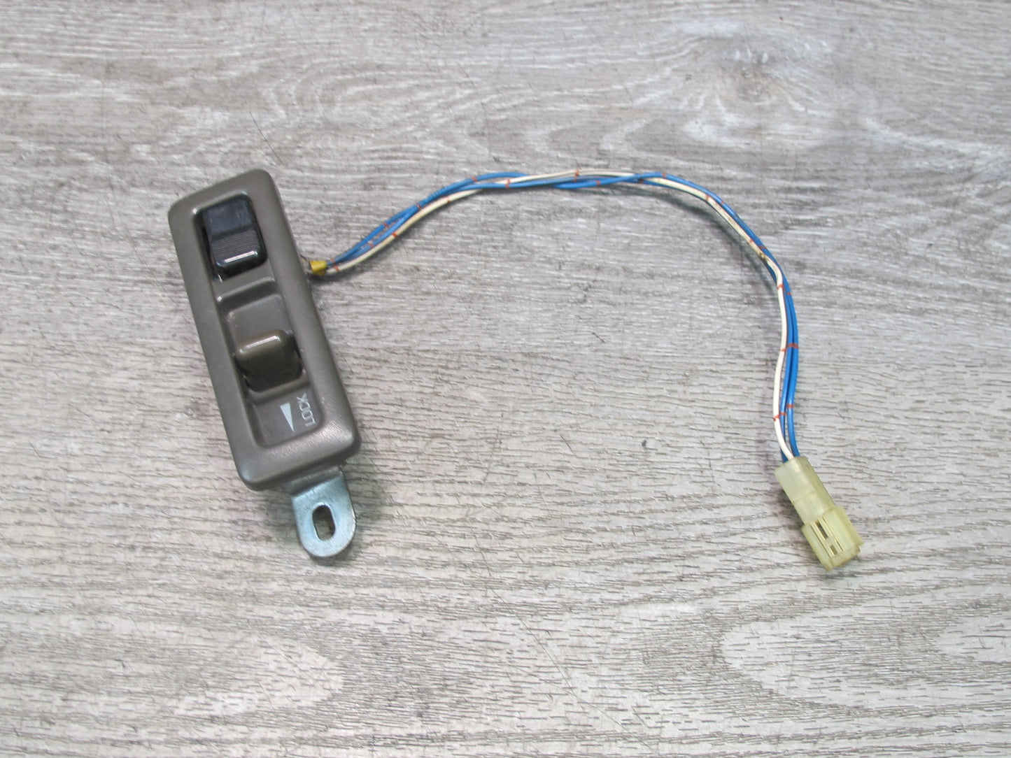 86-92 Toyota Supra MA70L Right Passenger Door Lock Switch Gray w Wire OEM