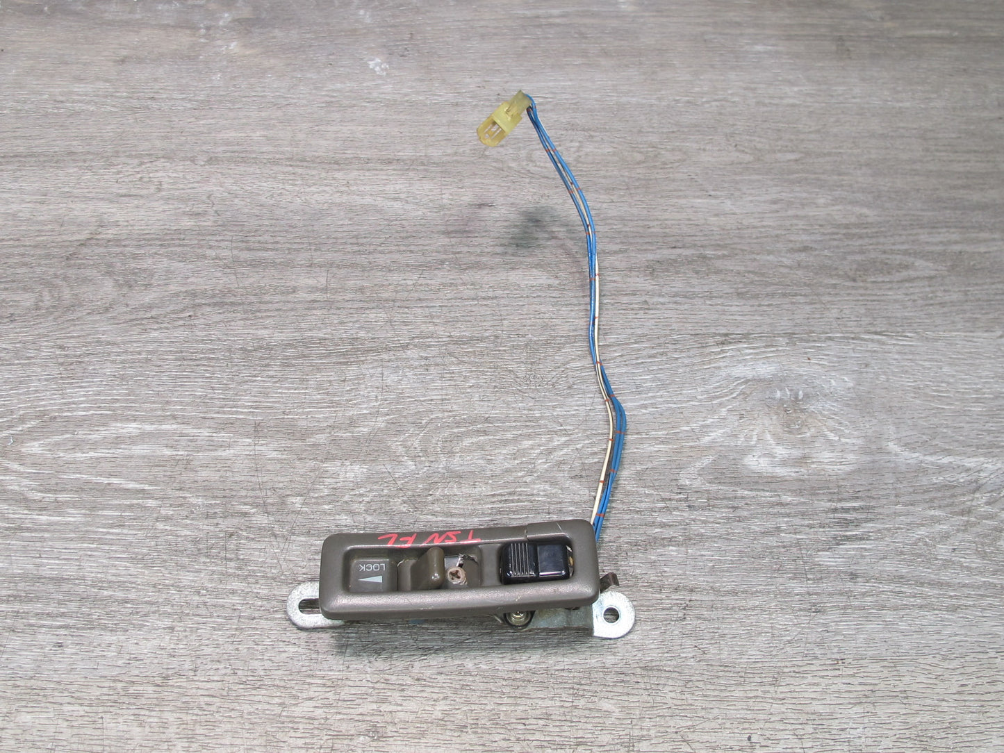 86-92 Toyota Supra MA70L Left Driver Door Lock Switch Gray w Wire OEM