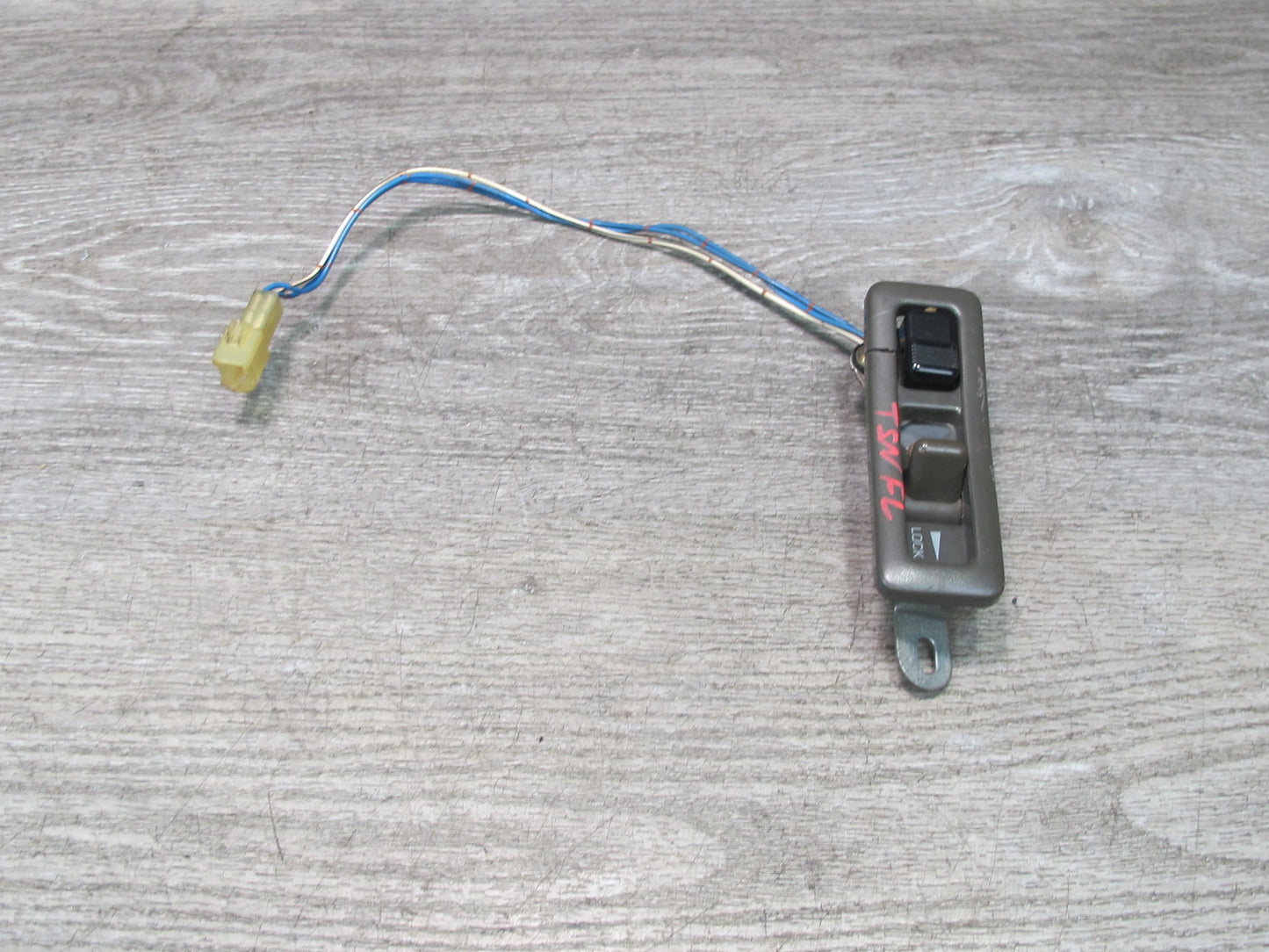 86-92 Toyota Supra MA70L Left Driver Door Lock Switch Gray w Wire OEM