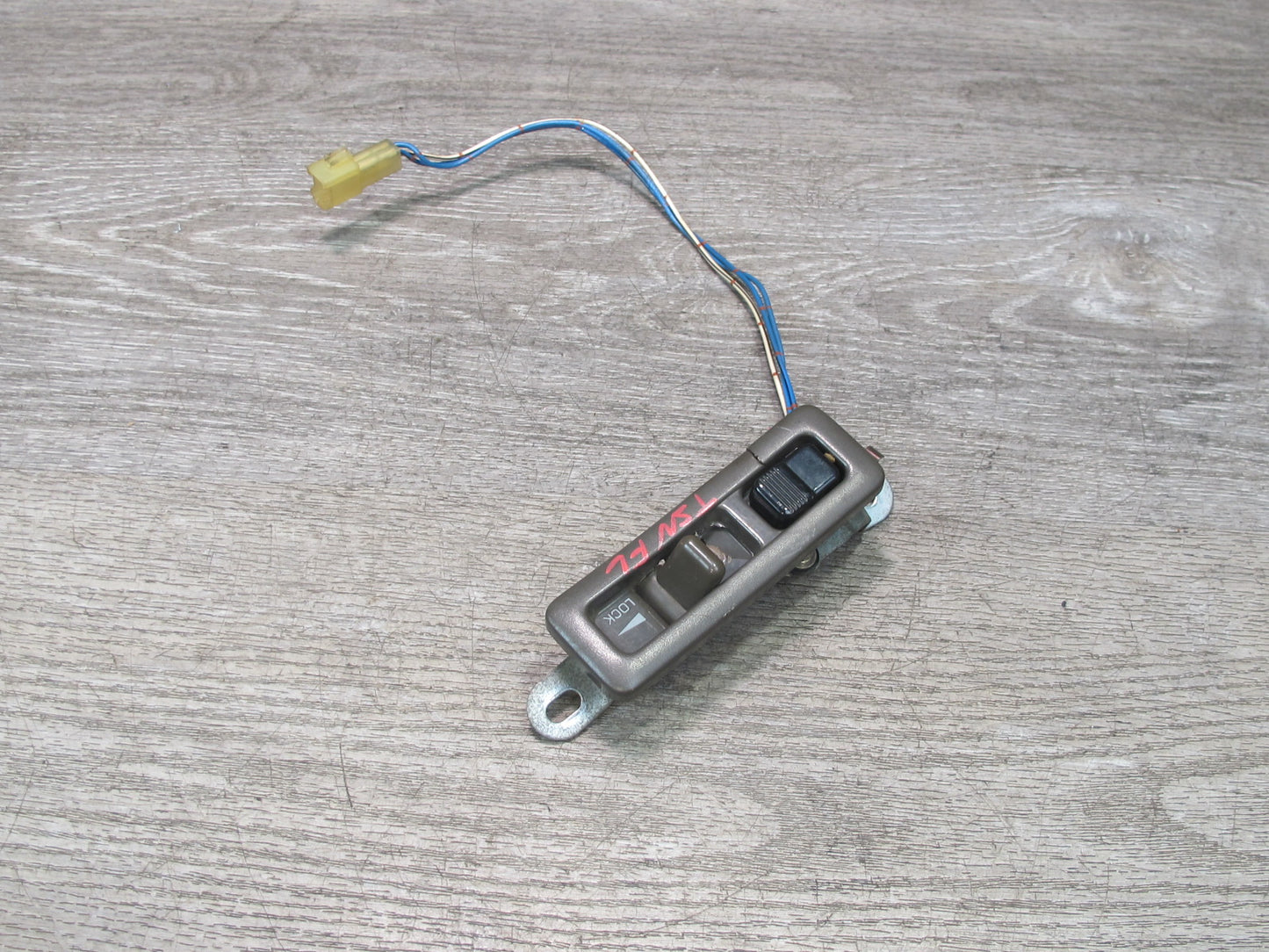 86-92 Toyota Supra MA70L Left Driver Door Lock Switch Gray w Wire OEM