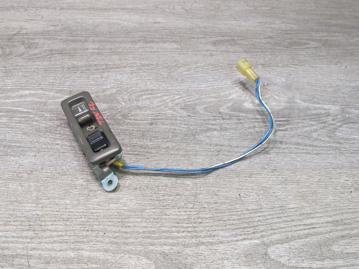 86-92 Toyota Supra MA70L Left Driver Door Lock Switch Gray w Wire OEM