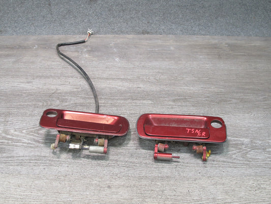 86-92 Toyota Supra MA70L Left & Right Door Exterior Handle RED Pearl OEM