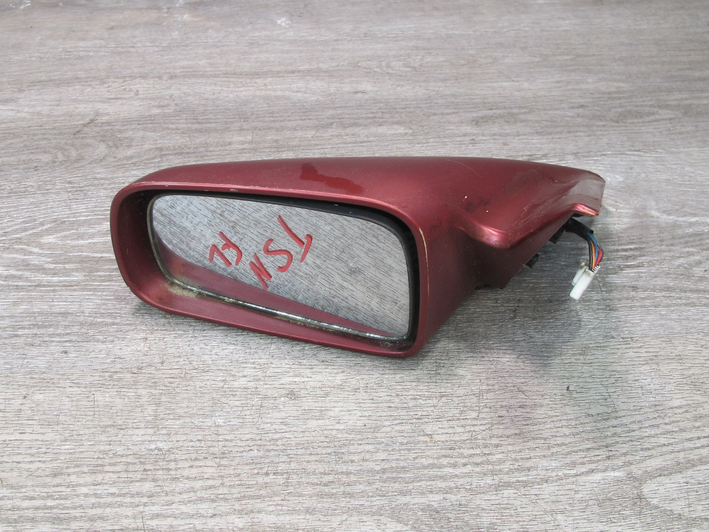 89-92 Toyota Supra MA70L NA Left Door Side View Power Mirror RED Pearl OEM