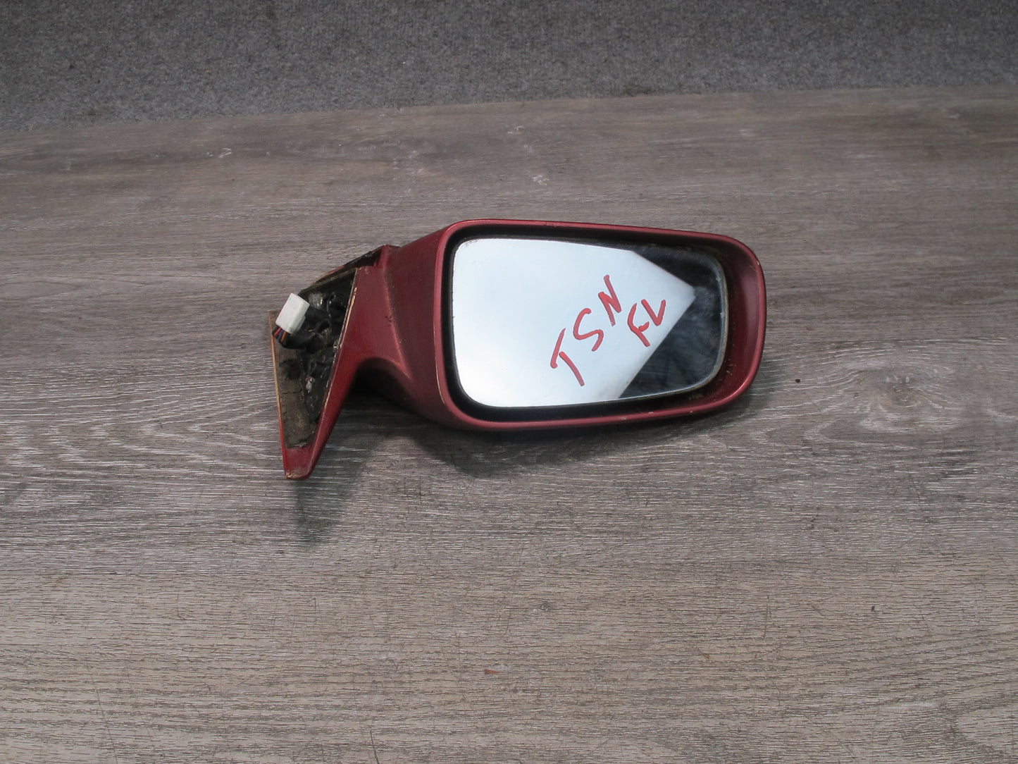 89-92 Toyota Supra MA70L NA Left Door Side View Power Mirror RED Pearl OEM