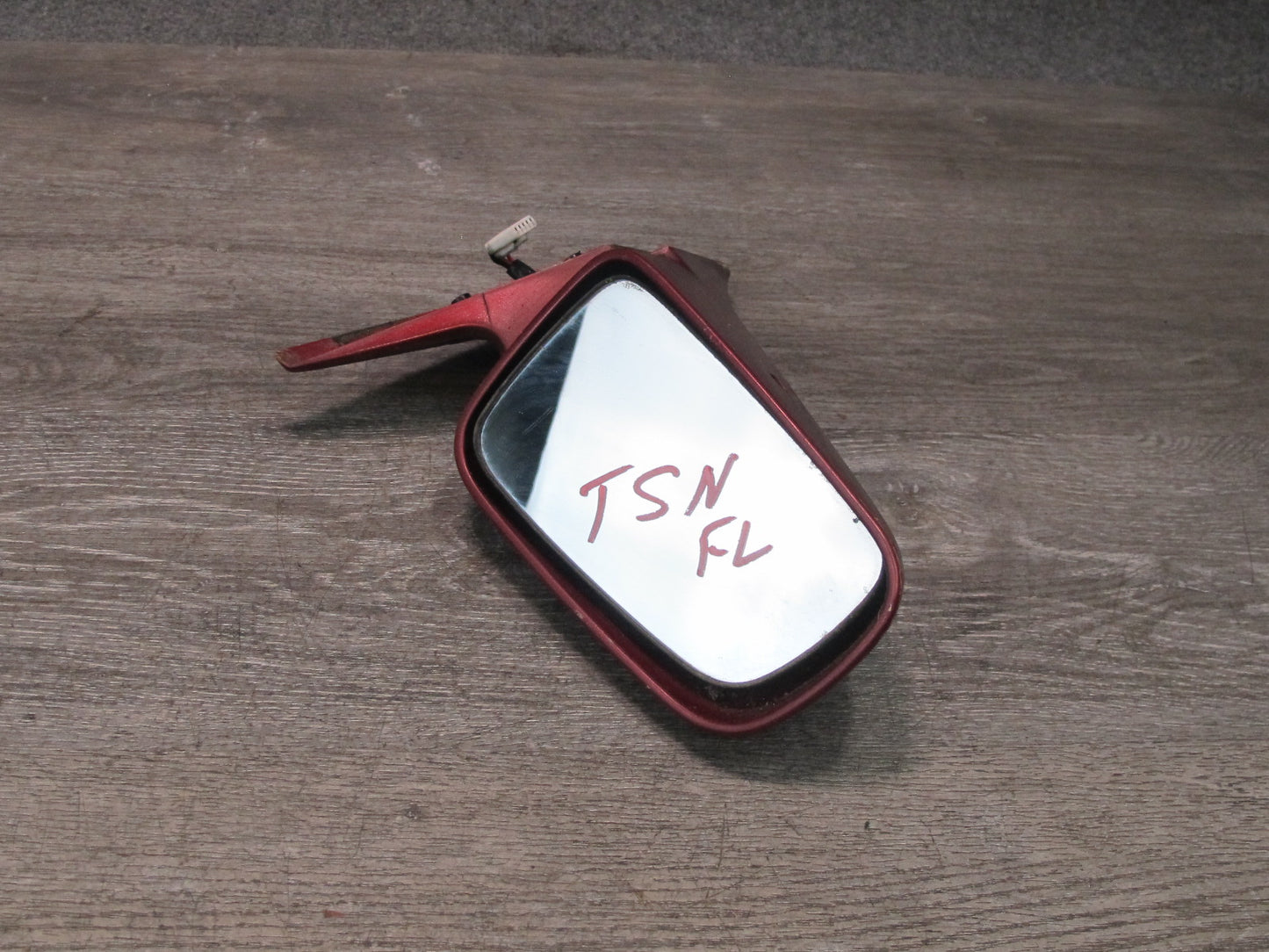89-92 Toyota Supra MA70L NA Left Door Side View Power Mirror RED Pearl OEM