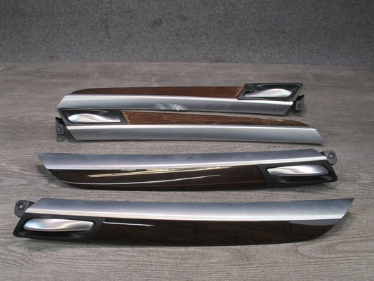 2008-2014 BMW E71 E72 X6 Front & Rear Door Bamboo Wood Trim Cover Panel Set of 4
