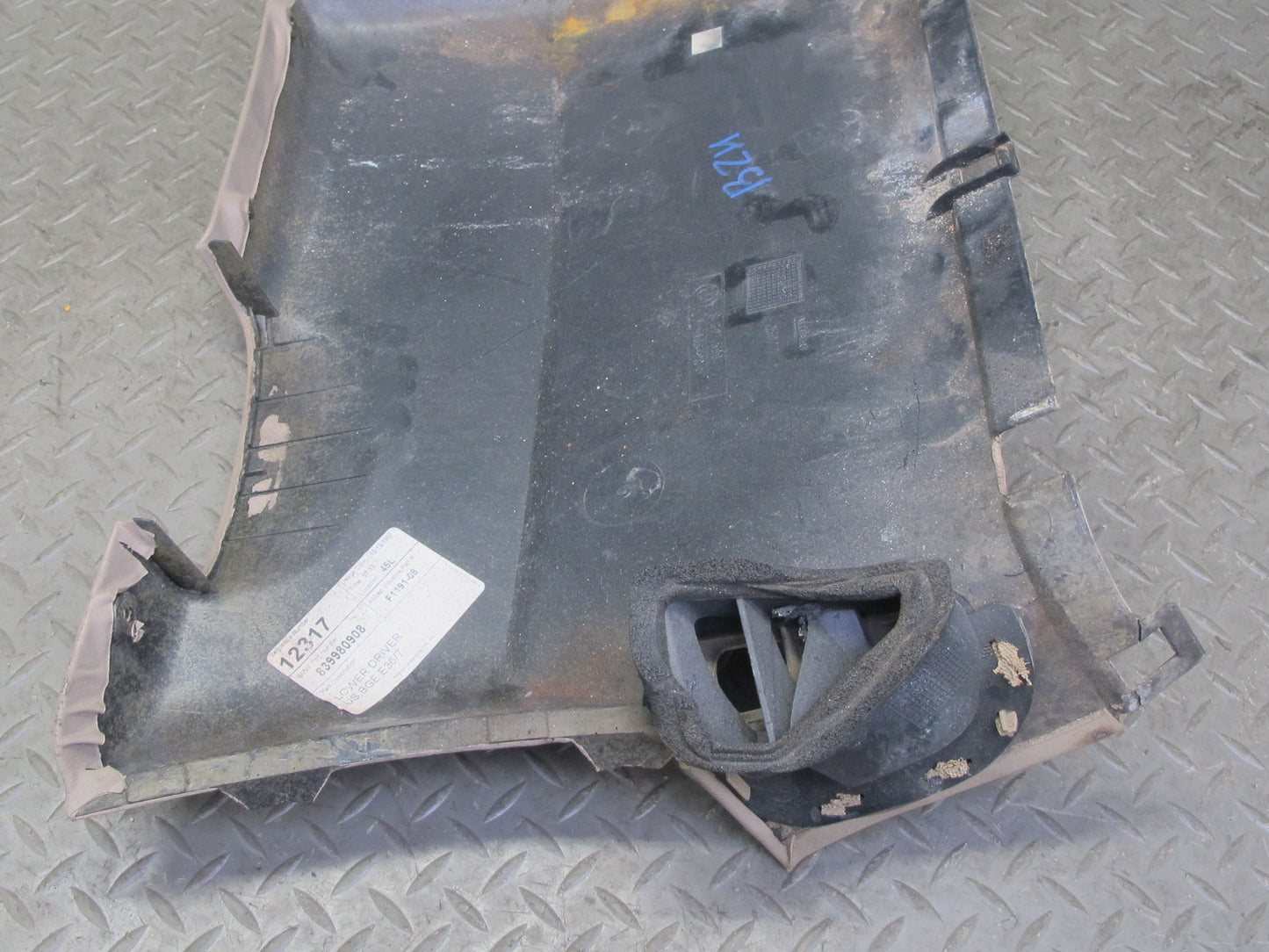96-02 BMW E36/7 Z3 Left Under Dash Lower Knee Trim Cover Beige 8397599 OEM