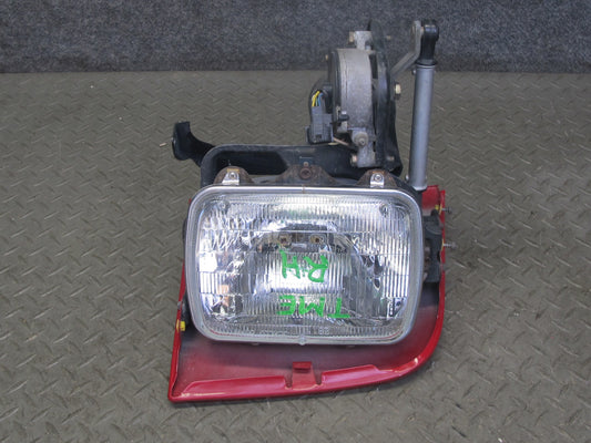 91-95 Toyota SW21L MR2 Front Right POP UP Headlight Lamp w Motor Rally RED OEM