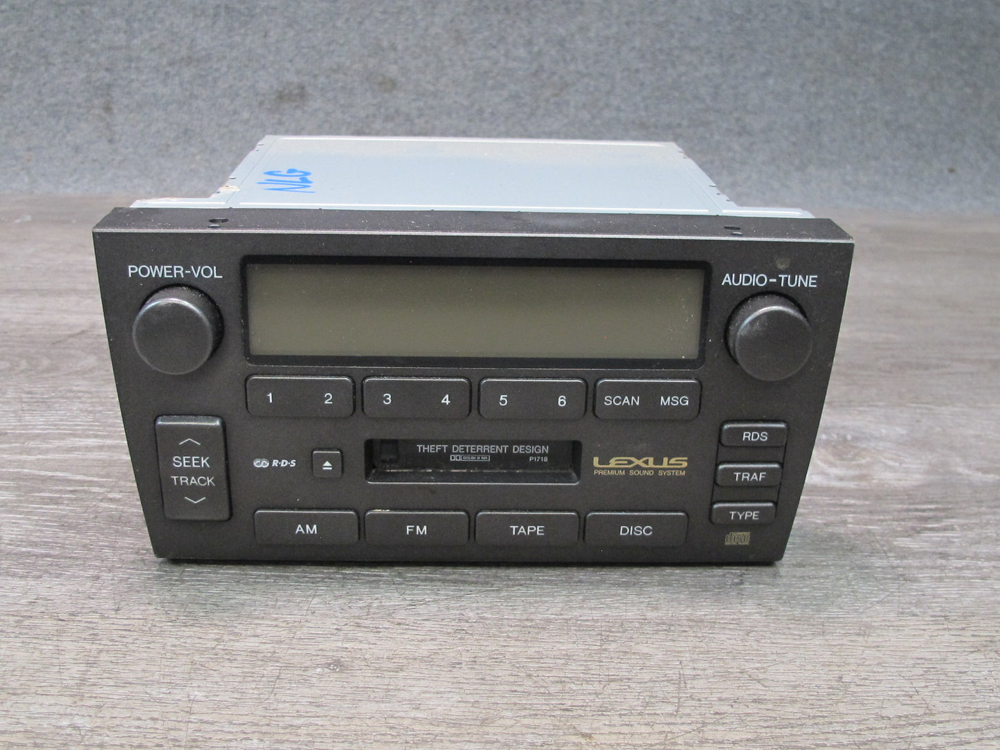01-02 Lexus JZS160 GS430 GS300 Pioneer AM FM Radio Cassette Player Head Unit OEM