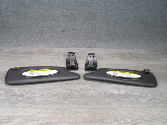 2001-2004 Porsche Boxster 986 Front Right & Left Side Sun Visor Shade Set Black
