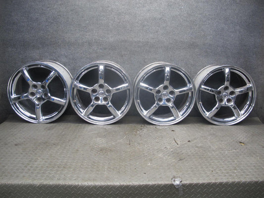 03-08 Nissan 350Z Z33 Set of 4 Factory R18 18" Chrome Wheel Rim 18x8J ET30 OEM
