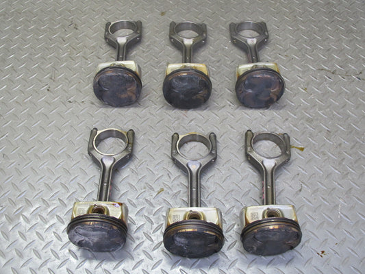 06-08 BMW E86 E85 Z4 N52 3.0L Set of 6 Engine Piston w Connecting Rod 68K OEM