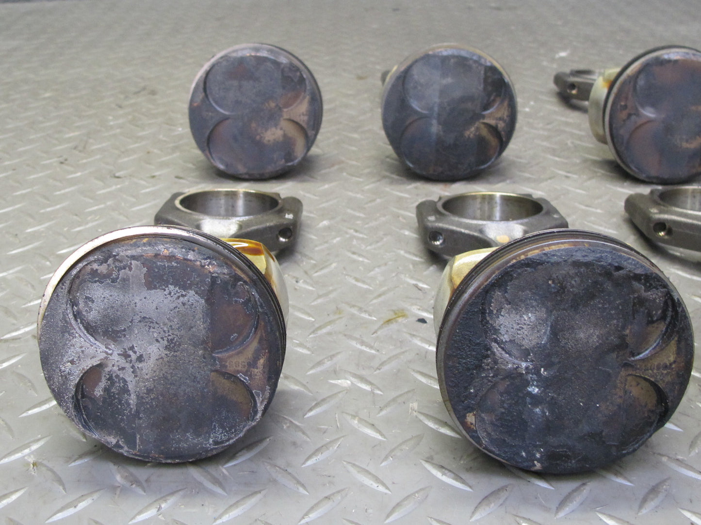 06-08 BMW E86 E85 Z4 N52 3.0L Set of 6 Engine Piston w Connecting Rod 68K OEM