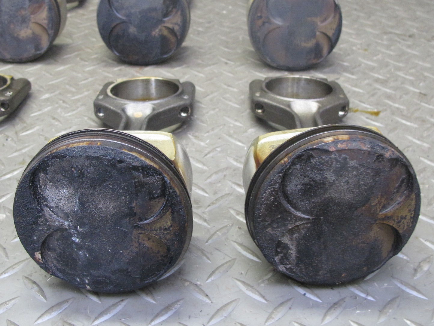 06-08 BMW E86 E85 Z4 N52 3.0L Set of 6 Engine Piston w Connecting Rod 68K OEM