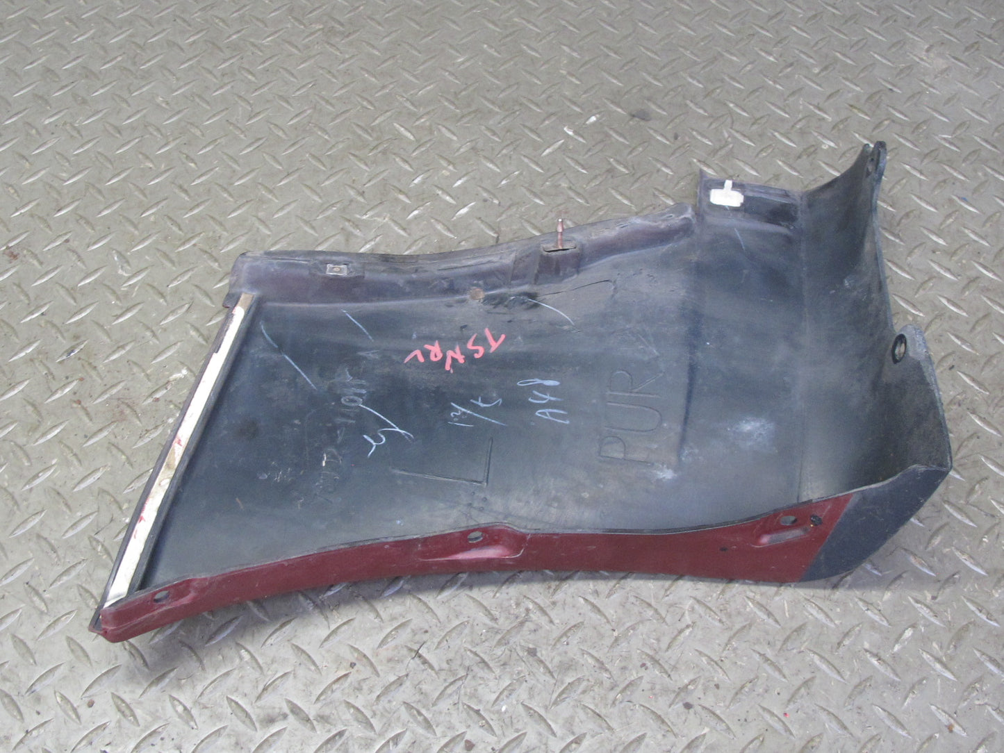 86-92 Toyota Supra MA70L Rear Left Lower Quarter Molding Medium RED Pearl OEM