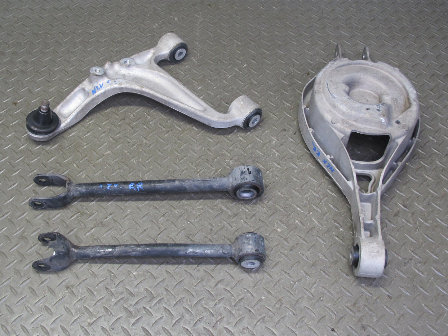 07-09 Nissan 350Z Z33 Convert Set of 4 Rear Right Suspension Control Arm 51K OEM