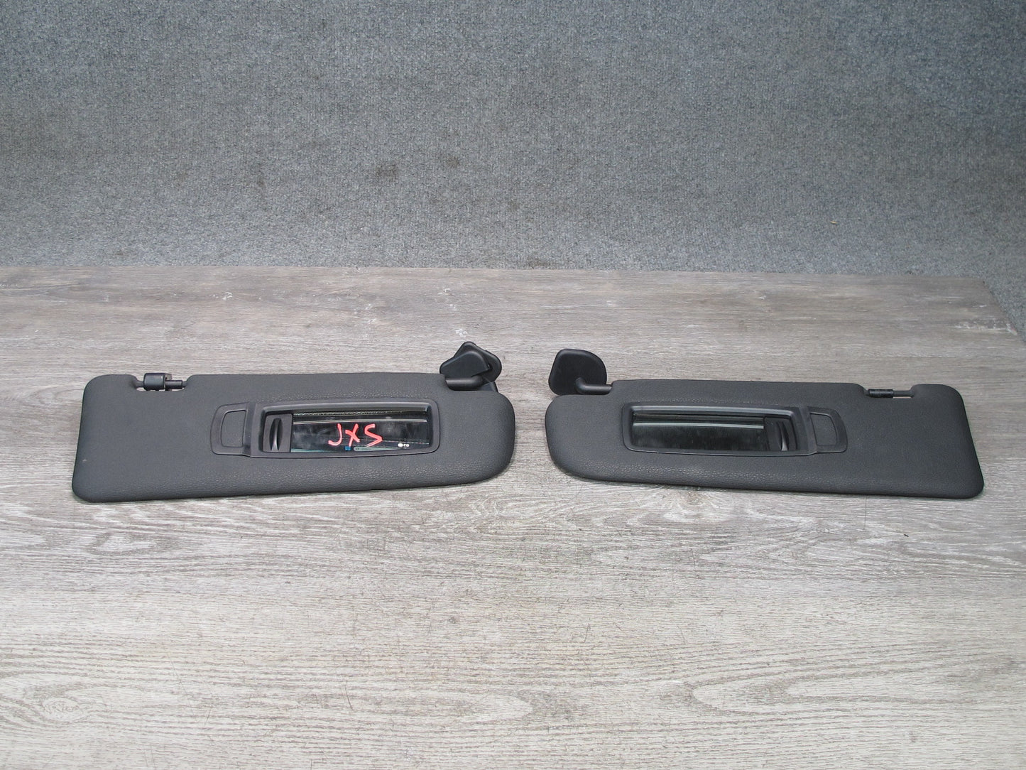 2008-2014 BMW E71 E72 X6 X6M Front Left & Right Sun Visor Black Set of 2
