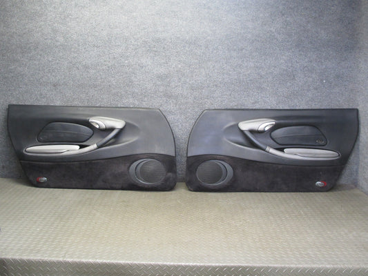 2000-2002 Porsche Boxster 986 Left & Right Side Interior Door Panel Black Set