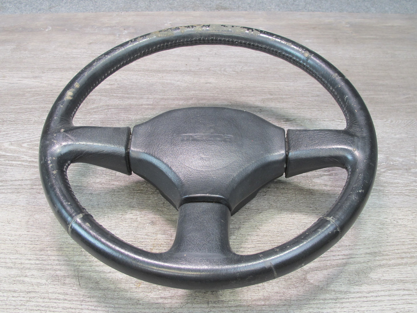 86-91 Mazda RX7 FC3S NON Turbo 3-SPOKE Leather Steering Black OEM