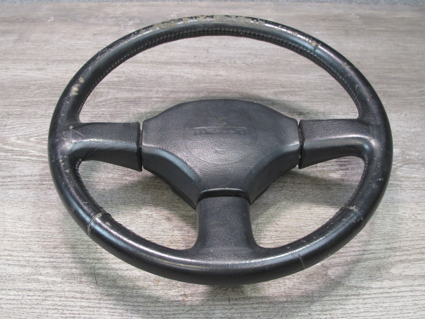 86-91 Mazda RX7 FC3S NON Turbo 3-SPOKE Leather Steering Black OEM